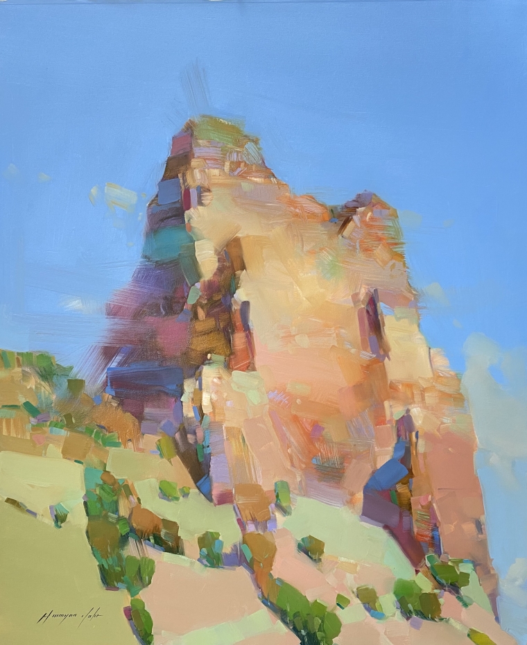 Rock in Sedona, Original oil Painting, Handmade artwork, One of a Kind     